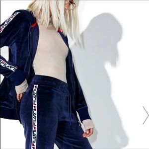 Blue Velour FILA TrackSuit